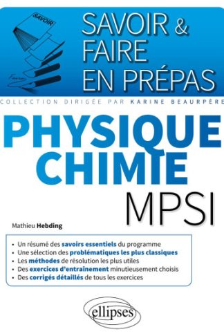 PHYSIQUE CHIMIE MPSI