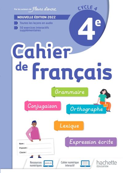 Cahier de français 4e
