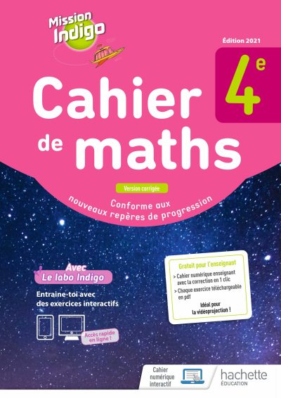 CAHIER INDIGO 4e CORRECTION